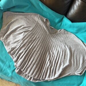 Gray Pleated Women's Top